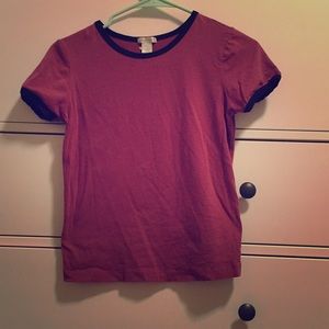 Bozzolo maroon and black t-shirt